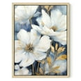 thumbnail image 1 of Nawypu Wall Art Canvas Blue Flower: Living Room Abstract White Lily Floral Large Botanical Blossom Textured Prints Modern Minimalist Nature Picture Contemporary Gallery Artwork for Home Office, 1 of 4