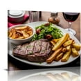 thumbnail image 1 of Nawypu Wall Art Canvas Paintings Decorative Grilled Rib eye Beef Steak Framed Artwork for Bedroom Living Room Posters Kitchen Dining Room Home Office can be Hung, 1 of 4