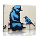 thumbnail image 1 of Nawypu   Wall Art Girl with Blue Bird, Graffiti Street Art, Extra Larg Wall Art High Resolution and Quality, Wall Art for Living Room, Loft, Office, Commercial Space, Indoor Outdoor, 1 of 4