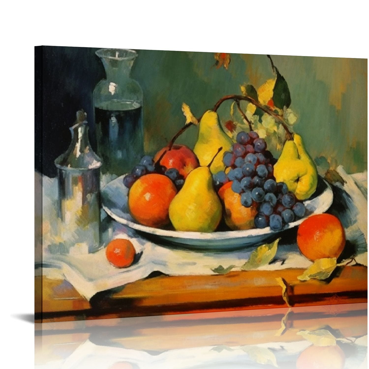 Nawypu Wall Art PaintingPeaches Pears and GrapesFamous Canvas Prints