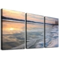 thumbnail image 1 of Nawypu Wall Art Paintings Scenic winter landscape frozen lake sunset at evening time Finland Canvas Art Print wall Poster Artwork for living Room Bedroom Wall Decor and Home Decor 12''x16''X3 Panels, 1 of 4