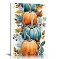 thumbnail image 1 of Nawypu Wall Decor, Blue Orange Eucalyptus Leaves Pumpkin Thanksgiving Canvas Wall Art, Wall Art for Bedroom Living Room Bathroom Kitchen Office,  Print Picture Paintings, Framed Ready to Hang, 1 of 4