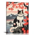 thumbnail image 1 of Nawypu Wall Scroll Art - Japanese Waving Cat - Cherry Blossom, 1 of 4