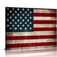 thumbnail image 1 of Nawypu Walnut Framed Large Old Vintage American Flag Canvas Prints Wall Art Pictures Paintings for Living Room Office Home Decorations Modern Abstract Landscape Artwork 20x16in, 1 of 4