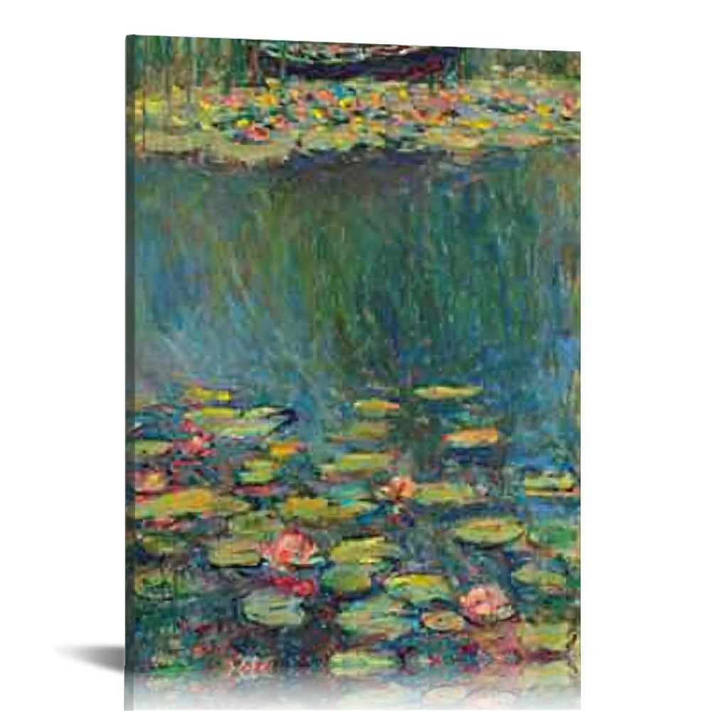 Claude Monet Water Lilies Giclee Fine Art Print Reproduction On Canvas - Unframed - View #5