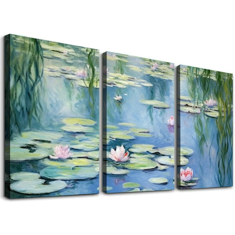Nawypu Water Lilies Floral Canvas Prints Wall Art by Famous Flowers ...