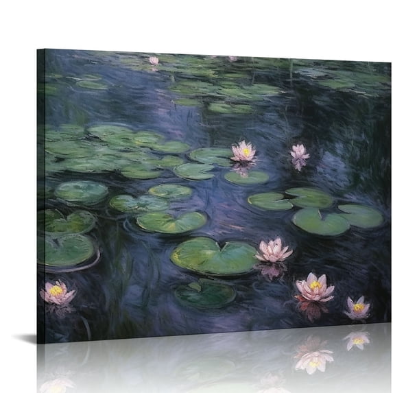 Nawypu - Water-Lilies in Violet 1908, Claude Monet Art Reproduction. Giclee Canvas Prints Wall Art for Home Decor