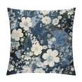 thumbnail image 1 of Nawypu Watercolor Floral Pillow Covers Blue White Flower Throw Pillow Cover Accent Decorative Navy Botanical Plant Couch Cushion Cover Decor for Bed Living Room Chair Sofa Pillow Cases, 1 of 5