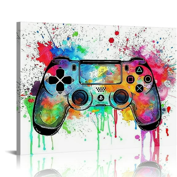 Nawypu  Watercolor Gaming Posters, Boys Room Wall Decorations for Bedroom, Gaming Room Accessories, Gamer, Boy, Teen Room Wall Art Decor, Gaming Room Decor