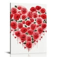 thumbnail image 1 of Nawypu Watercolor Heart Shape Print Canvas Wall Art, Love Heart Canvas Print Painting Wall Decor, Heart Shape Art Print for Valentine's Day, Colorful Heart Shaped, Watercolor, Decor, 1 of 5