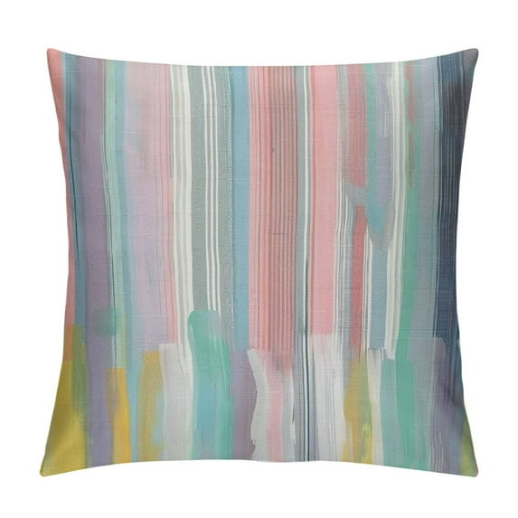 Nawypu Watercolor Painting with Macaron Pink and Blue Pillow Cover,Decorative Couch Pillow Cover for Sofa,Cushion Case Indoor Outdoor Home Decoration