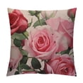 thumbnail image 1 of Awypu  Watercolor Roses Throw Pillow Cover Elegant Floral Bud Petal Romantic Plant Curl Bloom Botanical Pillow Case Decorative Square Cushion for Home Couch Bed, 1 of 5