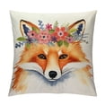 thumbnail image 1 of Nawypu  Welcome Cute Fox Throw Pillow Cover,Autumn Fox Halloween Buffalo Check Plaid Autumn Harvest Holiday Decor for Home, 1 of 5