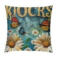 thumbnail image 1 of Nawypu Welcome Throw Pillow Covers Decorative&nbsp;Daisy Butterfly Animal Flower Farmhouse Pillows Covers Watercolor Outdoor Pillowcase for Home Sofa Cushion Cover (Butterfly), 1 of 5