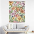 thumbnail image 1 of Nawypu  Wild Flower Tapestry Floral Plant Tapestries Watercolor Flowers in Pink and Yellow Colors Nature Scenery Butterfly Tapestries for Bedroom, 1 of 7