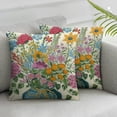 thumbnail image 1 of Nawypu Wildflower Throw Pillow Covers Flowers Leaves Bouquet Vase Spring Summer Seasonal Decor Cushion Cover for Bedroom Sofa Living Room Couch Bench Outdoor,Set of 2, 1 of 6