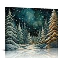 thumbnail image 1 of Nawypu  Winter Forest Landscape,Pine Trees In Winter,Magical Snowy Sunset Canvas Wall Art For Living Room Decor Aesthetic Vintage Posters &amp; Prints Trippy Room Decor Movie Posters, 1 of 4