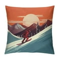 thumbnail image 1 of Nawypu  Winter Pillow Covers, with Mountains Ski Retro Slope Snow Sunset Mountain Winter Double Sided Decorative Pillows Cases Throw Pillows Covers, 1 of 5