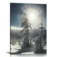 thumbnail image 1 of Nawypu  Winter Wall Art Prints Set of  Canvas Print Artwork Winter Sun Poster Ice Lake Snow Forest Frost Deer Pictures Photography Photo Bedroom Art Wall Decor, 1 of 4