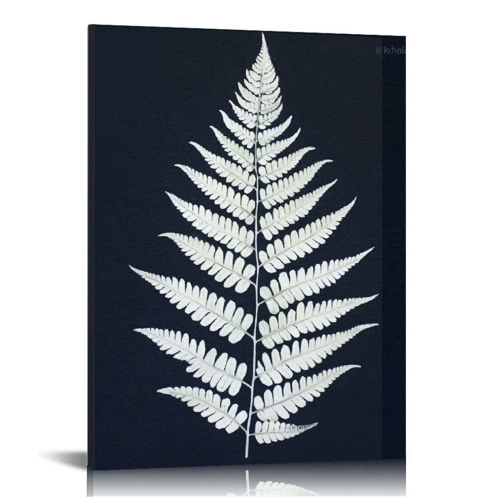 Nawypu Wood Framed Wall Art, Minimalist Botanical Wall Decor, Fern ...