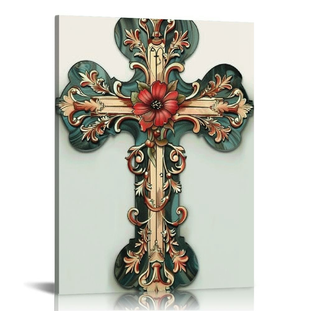 Nawypu Wooden Vintage Cross for Wall Wood Plaque Wall Hanging Sign ...