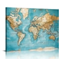 thumbnail image 1 of Nawypu World Map Wall Art Vintage Photos World Map Poster Nautical Office Art Canvas Wall Art Modern Framed Art Map of The World Painting Canvas Art Canvas Prints for Living Room Travel, 1 of 4