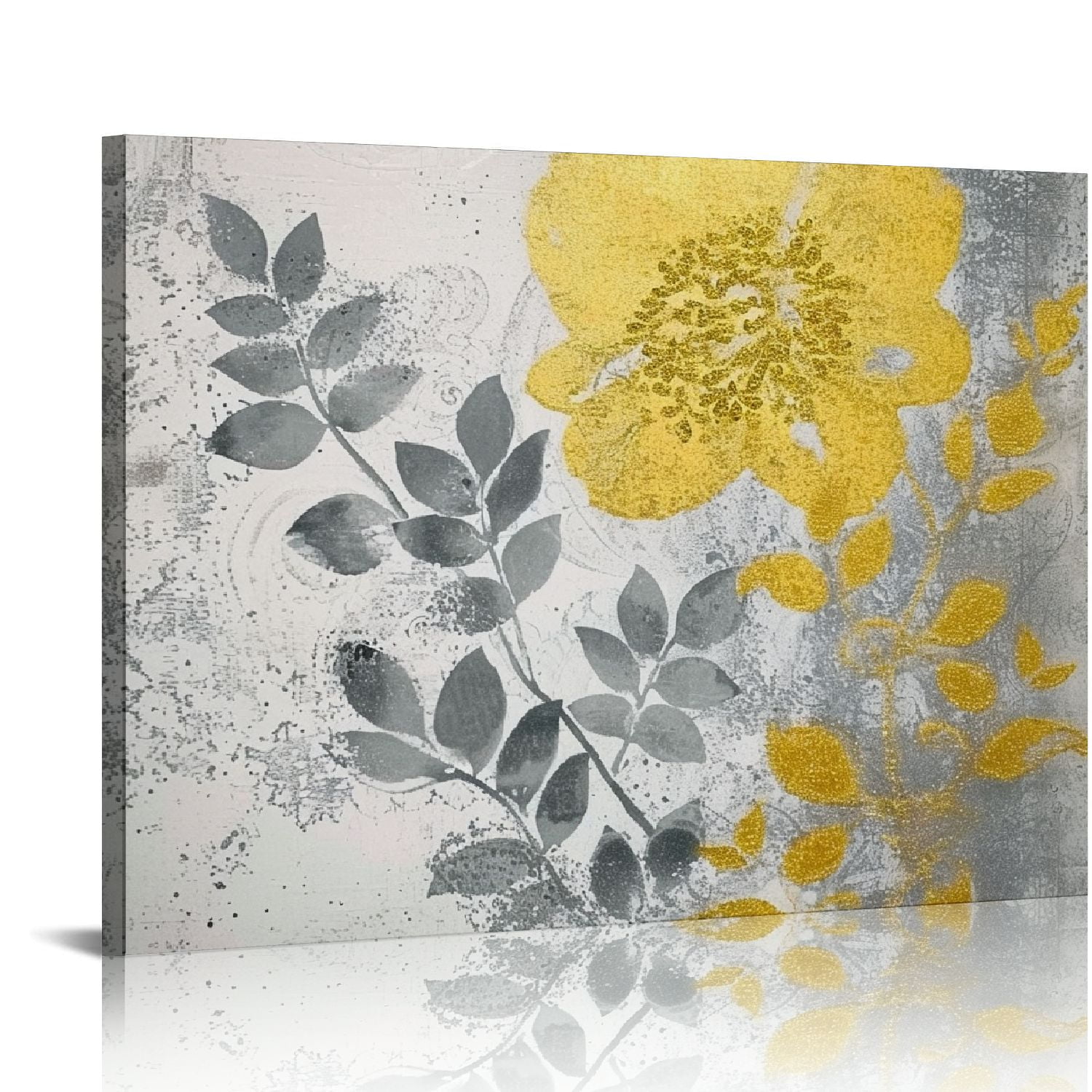 Nawypu Yellow Gray Wall Art Decor
