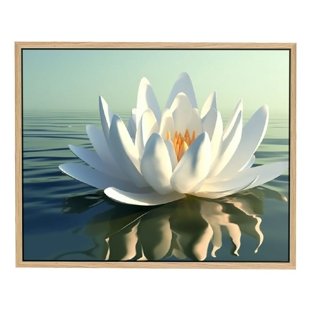 Nawypu Zen Canvas Print Wall Art White Lotus Flower Wall Decor Spa ...