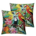 thumbnail image 1 of Nawypu &nbsp;Tropical Bird Toucan Throw Pillow Case Parrot Palm Leaves White Hibiscus Flowers Pillow Covers Decorative Pillow Cover 2pcs" Standard Size Single Side Print, 1 of 6
