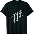 thumbnail image 1 of Nawypu notes Music Dad T-shirt text in treble clef t-shirt, 1 of 3