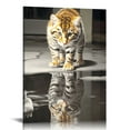 thumbnail image 1 of Nawypu wall art for office motivational posters Small Cat Pictures Big Canvas Painting Mindset is Everything Print Poster Artwork Wooden Home Decor for Living Room Bedroom Office, 1 of 4