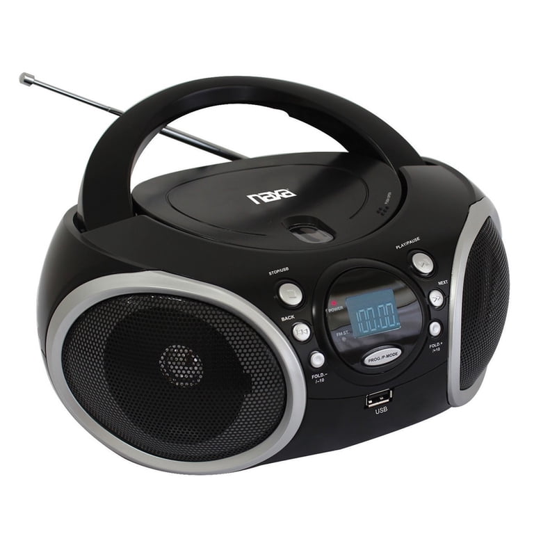 Naxa Bluetooth CD Boombox, Black, NPB-276 - Walmart.com