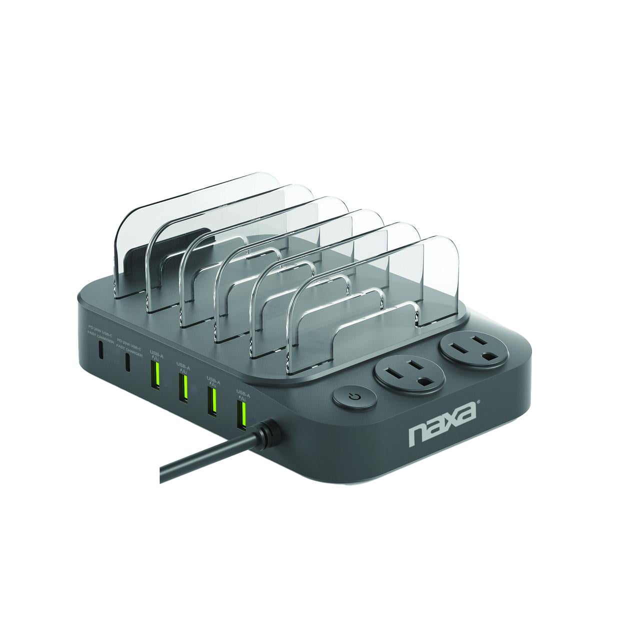Naxa Electronics NAP-5001 8-in-1 Dock Charging Station with Qi 15W ...