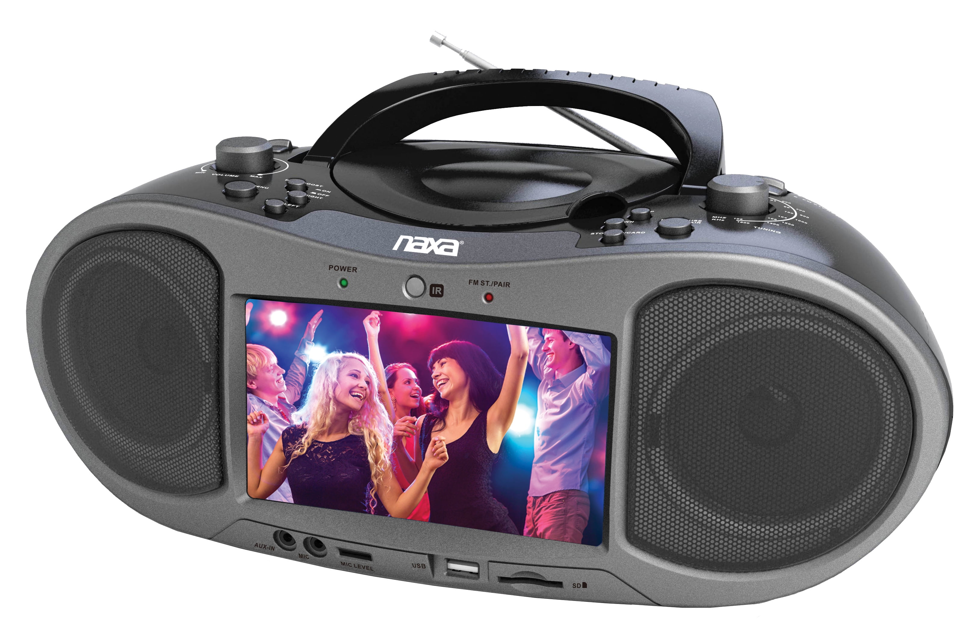 Naxa Electronics 7-inch Bluetooth DVD Boombox, Portable CD Naxa Electronics 7-inch Bluetooth DVD Boombox, Portable CD