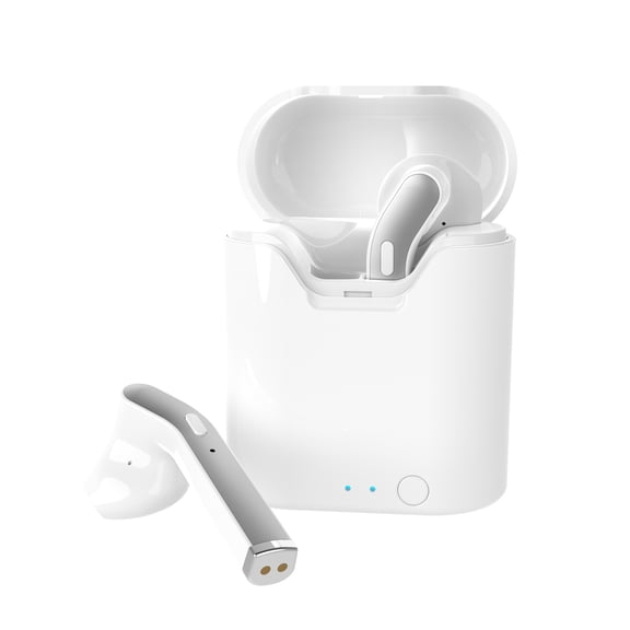 Naxa Electronics NE-979 True Wireless Earphones with Charging Battery Case, White