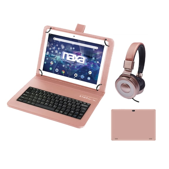 Naxa Electronics NID-1055 10.1-inch Core Tablet with Bluetooth Keyboard, Case and Headphone