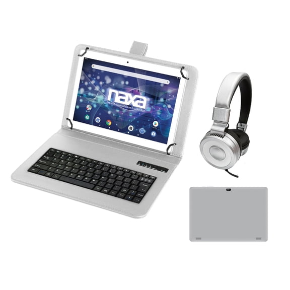 Naxa Electronics NID-1055 10.1-inch Core Tablet with Bluetooth Keyboard, Case and Headphone