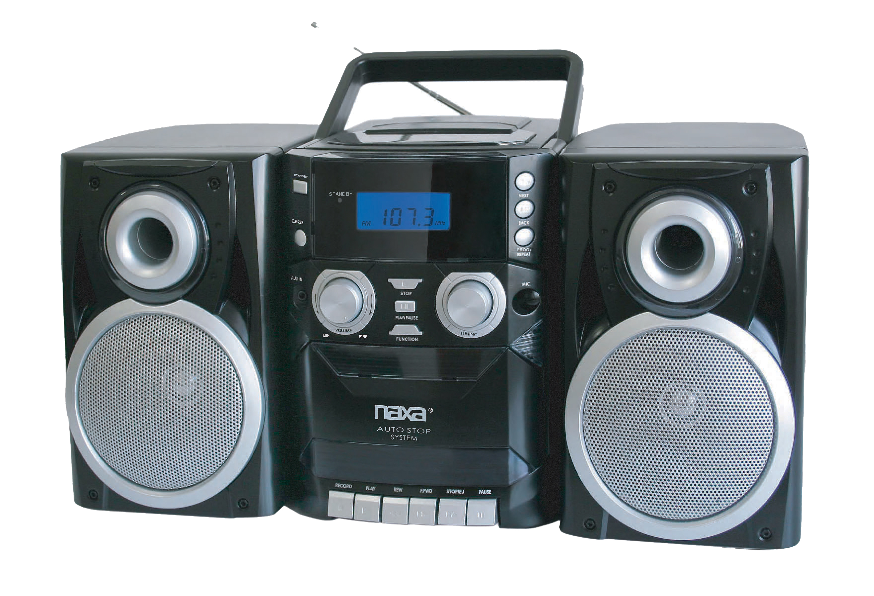 Naxa Electronics NPB-426 Portable CD Player with AM/FM Stereo Radio, Cassette Player/Recorder and Twin Detachable Speakers - image 1 of 3