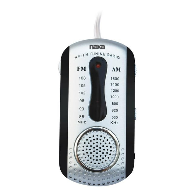 Naxa Electronics NR-721 AM/FM Mini Pocket Radio with Built-In Speaker, Black