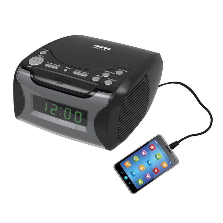 Naxa Electronics NRC-175 Digital Alarm Clock Radio with CD Player