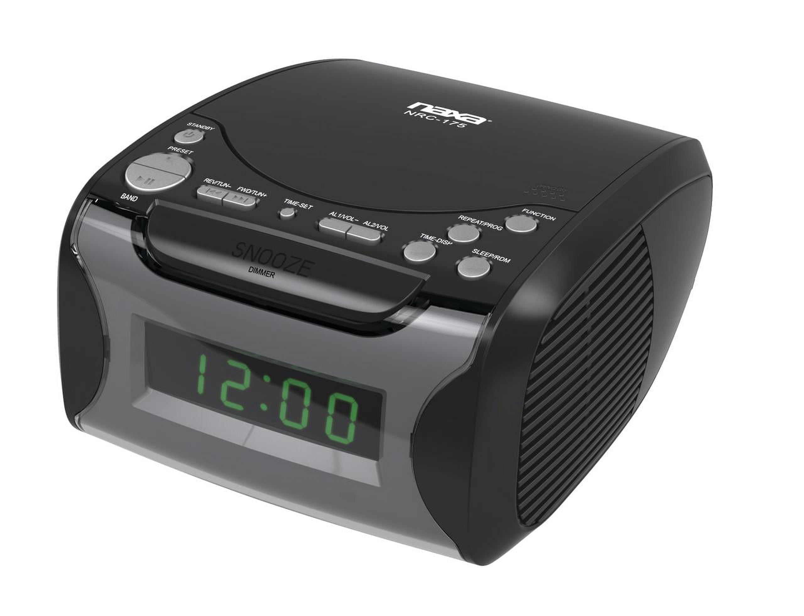 Naxa Electronics NRC-175 Digital Alarm Clock Radio with CD Player