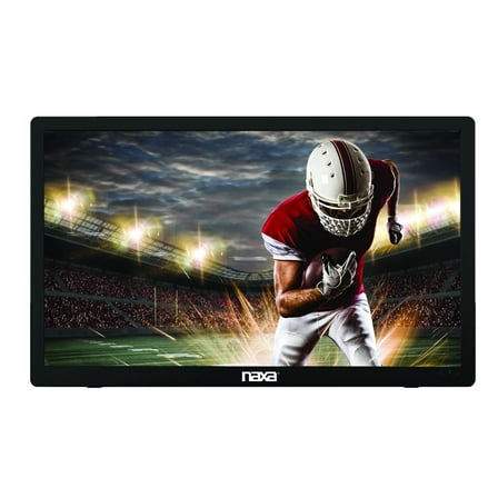Naxa Electronics NT-1600 Portable 16-inch TV and Digital Multimedia Player with Built-in ATSC Tuner for Over-The-Air HD TV, USB Support, Rechargeable Lithium Battery, AC Power, and DC Car Cord, Black