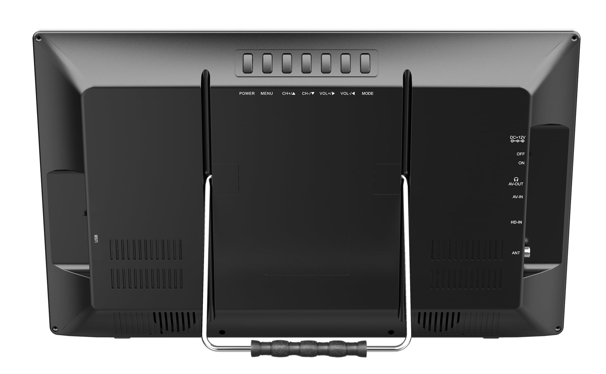 Naxa Electronics NT-1600 Portable 16-inch TV and Digital Multimedia Player with Built-in ATSC Tuner for Over-The-Air HD TV, USB Support, Rechargeable Lithium Battery, AC Power, and DC Car Cord, Black