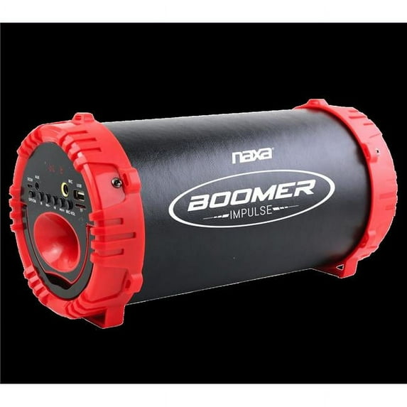 Naxa LED Bluetooth Boom Box, Red