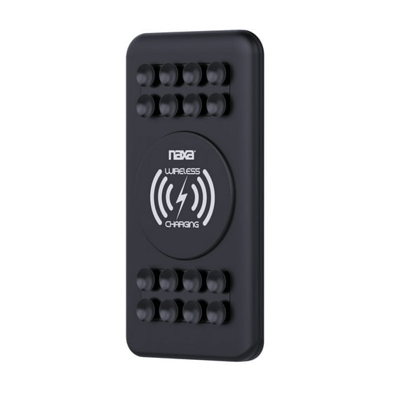 Naxa NAP-57 Ultra-Slim 5000 mAh Wireless Charging Power Bank With Suction Grips And USB Input