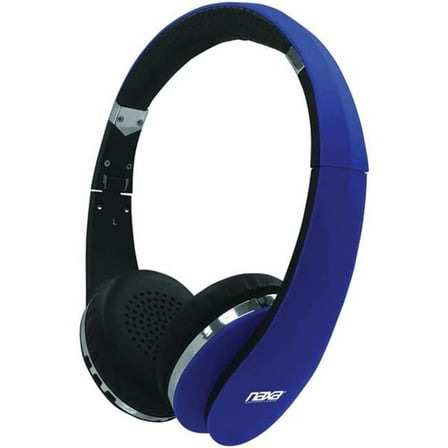 Naxa NE-941 BLUE Neurale Bluetooth Wireless Stereo Headphones with Microphone, Blue