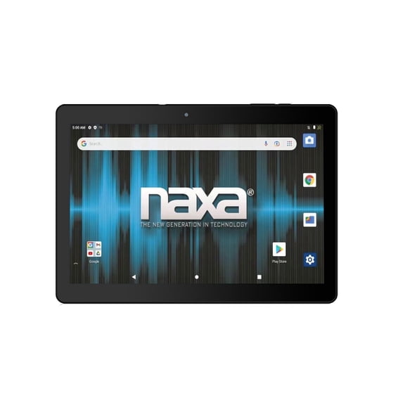 Naxa NID-1021 Core Android 11 Tablet with 10.1 HD IPS Screen and USB Keyboard Case, 1.6 GHz Quad Core Processor, 2GB Ram, 16GB Storage, Front and Rear Cameras, Speaker and Microphone, Black