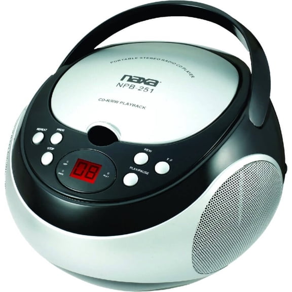 Emerson EPB-3000 Portable CD Player with AM/FM Stereo Radio, Red