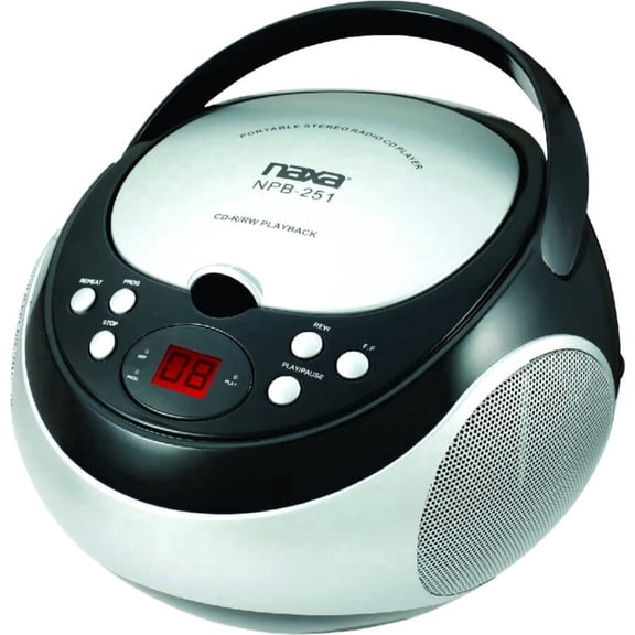 Emerson EPB-3000 Portable CD Player with AM/FM Stereo Radio, Red