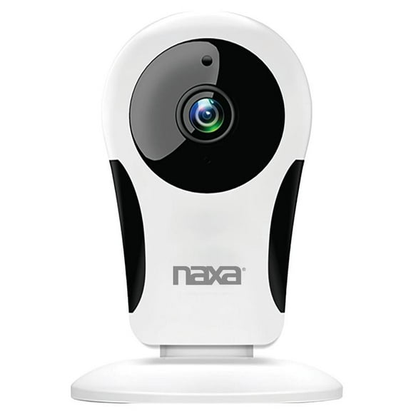 Naxa Electronics NSH-3001 Wi-Fi Smart Camera with 24/7 HD Recording, 105 Viewing Angle, Remote Operation, Video Tuning, Night Vision, Real-Time Activity and Alerts, Time Scheduling, White and Black
